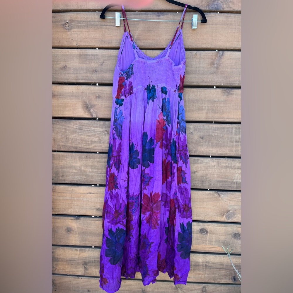 NWT MKY Ombre Tie dye floral spaghetti strap midi dress. Size Small - Picture 2 of 9